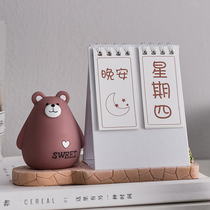 Calendar date brand perpetual calendar ornaments desk decoration ins Wind digital personality creative shop desktop photo