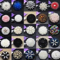 Exquisite handmade coat decorative button pearl buckle Hand woven button sweater decorative large buckle high-grade flower buckle