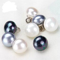 Korean high-grade colorful oval pearl button round shirt Chiffon cardigan button Womens clothing decorative button