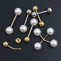 Korean brooch corsage anti-light small pin Cufflinks sweater jacket pearl thread sweater cardigan word pin