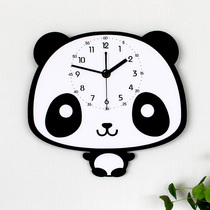 Yakeli watch wall clock decoration living room mute clock Bedroom creative panda art wall hanging personality fashion watch