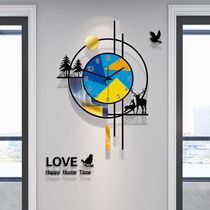 Ya Ke Nordic clock clock clock living room mute light luxury clock wall decoration creative fashion modern simple table