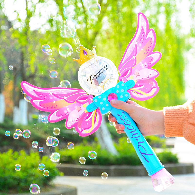泡泡棒儿童玩具仙女魔法棒大号全自动泡泡机吹泡泡多彩电动泡泡棒