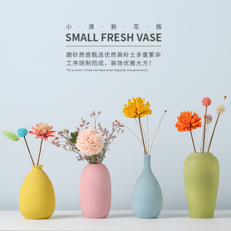 Floret bottle furnishing articles sitting room TV cabinet dry flower arranging flowers Nordic style ceramic home porch all over the sky star decoration