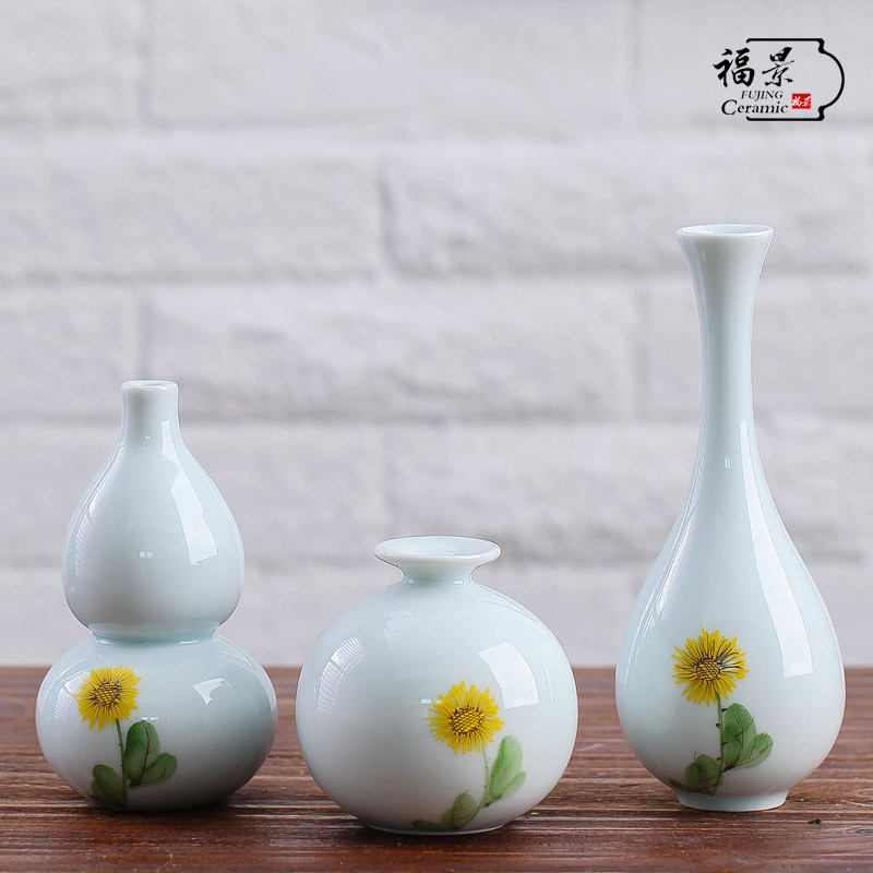 Fu jing hand - made floret bottle ceramic creative porcelain flower vase China hydroponic flowers, arts and crafts