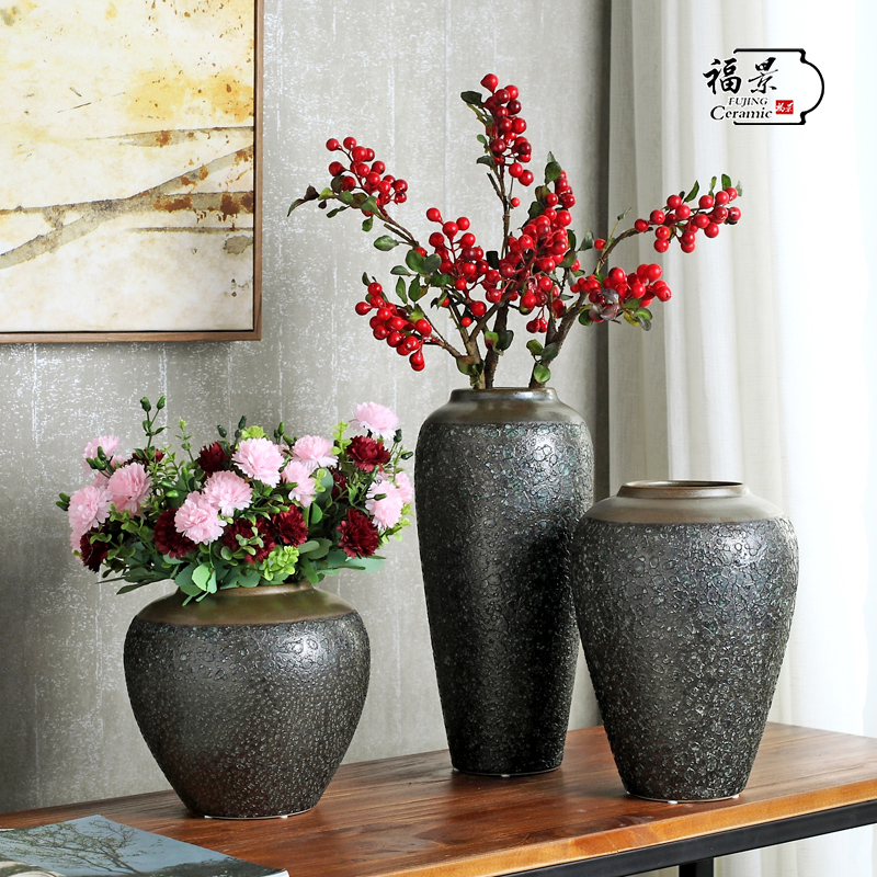 Ceramic vase three - piece furnishing articles I and contracted sitting room TV cabinet table home decoration decoration is a wedding gift