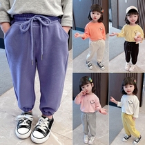 Female baby pants autumn new foreign style 2 years old 3 children casual pants Net Red Girl Pants spring and autumn Joker Korean tide