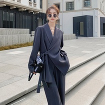 Dangxiang small suit suit jacket female senior design sense fried street Korean loose spring and autumn 2021 new two-piece set