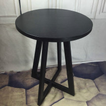 Nordic solid wood bar retro cafe round table western milk tea shop square table and chair round table negotiation small round table