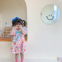 BabyQ Summer New Loretta Lolita Princess Dress Cake Printed Girl Dress Retro Pure Cotton