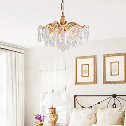 Customized American-style bedroom crystal chandelier, personalized light luxury French branch-shaped cloakroom and restaurant small chandelier. Inquiry