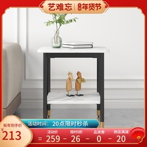 European-style light luxury Rock board side corner sofa side cabinet modern simple high-end living room creative small coffee table