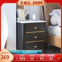 Nordic bedside table multifunctional wooden storage cabinet light luxury ins Wind storage cabinet modern simple bedroom shelf