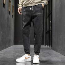 Hong Kong Tidal Wave Trend Casual Long Pants Men 2022 Spring Autumn Season New Loose Straight Drum Pair of Jeans Jeans