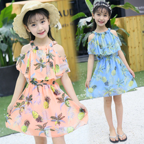 Kids Girls 2022 Summer New Chiffon Sling Kids Dress Girl Korean Princess Dress Autumn Skirt