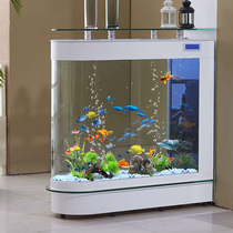 Customizable fish tank bullet tank large aquarium living room floor side filter ecological household glass fish tank