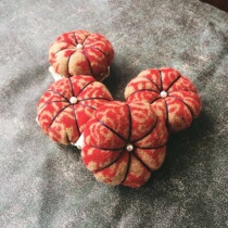(Actual)Original handmade wool pumpkin needle stitch needle insert bag cross stitch wrist stitch safflower pattern