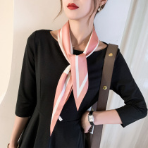 Small long scarf silk scarf female autumn and winter long decorative scarf neck protector Korean scarf net red headband scarf triangle scarf