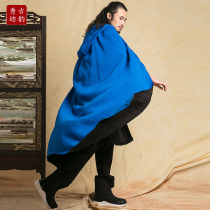 Ancient Yun Xiufang Cloak Mens Cloak Antiquities Zen Clothes Hooded Chinese Style Meditation Cloak Meditation