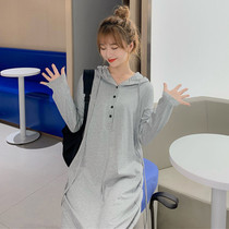 Pregnant women autumn dress 2019 new spring and autumn large size winter clothes women long knee base shirt skirt