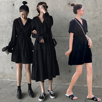 Pregnant women dress summer tide 2020 new spring and autumn style set temperament chiffon skirt fairy summer autumn