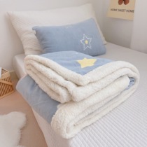 Winter thickened childrens small blankets office nap blankets for lunch break Quilts Bunk Beds Flannel Velvet Cover Blanket