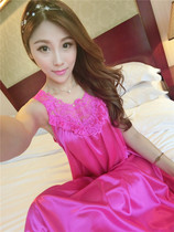 Lady Harness Sleeping Dress Summer Snow Spinning Plus Obesity MM Woman Sensation Pregnant Woman Big Code Ice Silk Princess Pyjamas 200 catties