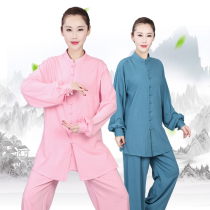 Hongzhi dream Taiji clothing men and women Chinese style 2021 new female spring autumn cotton linen long sleeve Taijiquan clothing practice martial arts