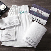 Beauty salon towel custom printed logo embroidered word Skin management special pure cotton turban does not lose hair custom-made