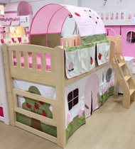 Childrens pure cotton cartoon Color game bed Shading Tent Bed Surround cloth Curtain Hanging Hood Apple Garden