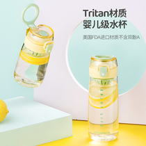 Fuguang water glass portable female plastic childrens water cup heat-resistant and anti-fall summer sports Tritan mug minima day department