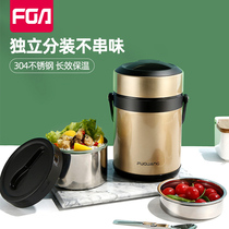 Fuguang Stainless Steel Multilayer Insulated Lunch Box Womens Lunch Box Meal Kit Students Office Portable Meals Barrel Insulated Barrel