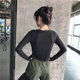 ໃໝ່ 2022 Navel-Baring Short Sports Clothing Women's Long-Sleeved Fitness Clothing Running Yoga Top Breathable Quick-drying Training Clothes