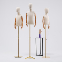 Children's model props half-length table clothing display stand children's clothing shop full-body male and female children lead model mother and baby shop