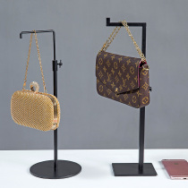 Clothing store wrought iron bag display stand display props hook men's and women's hanging bag support frame frosted matte black