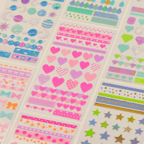 Peach heart sticker star ball love bow rain drop hand account Japanese Korean ins decoration small cute stickers