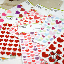 South Korea funny stickers red peach heart love account photo album material mask cute reward decoration stickers