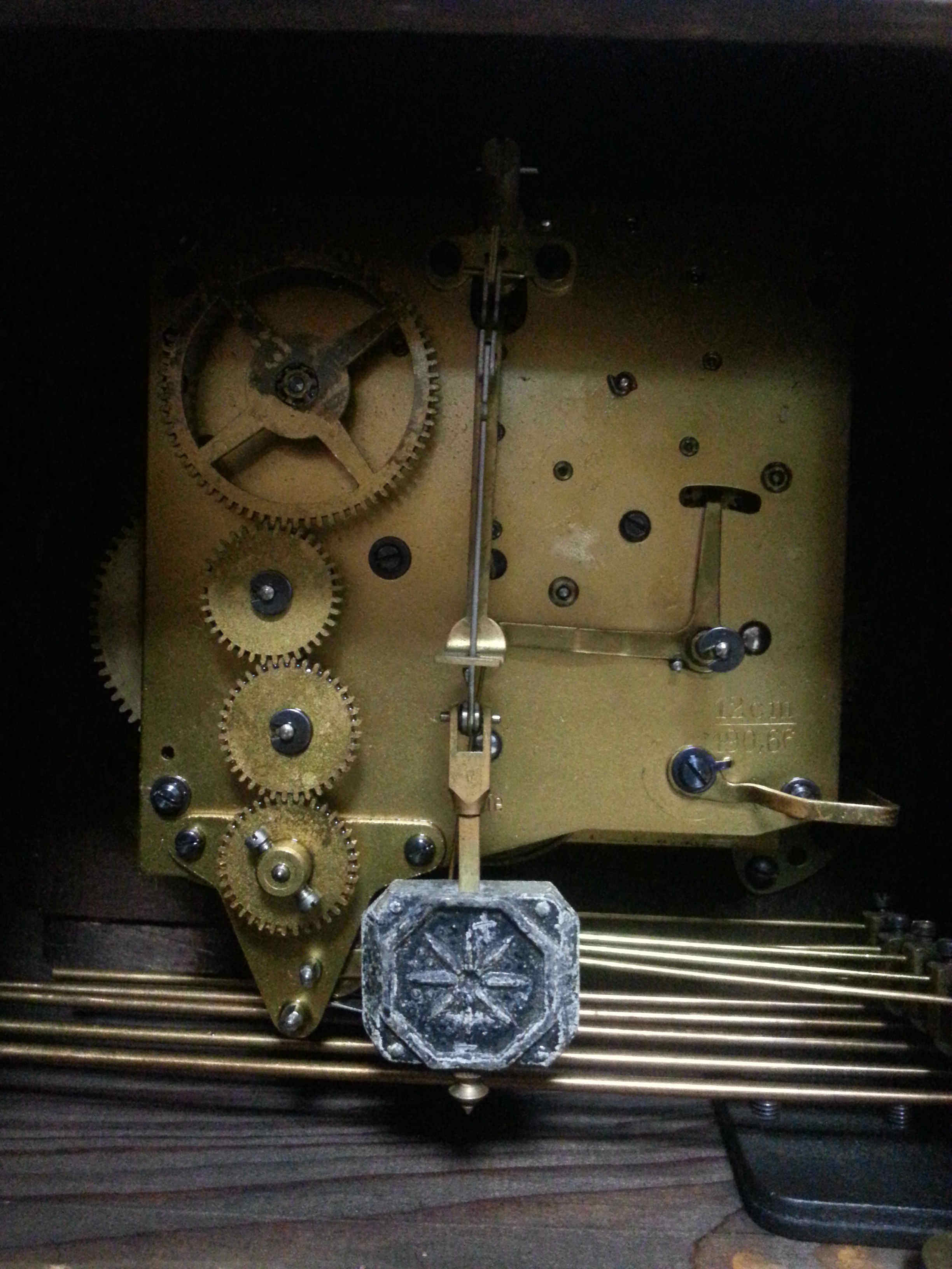 西洋老钟表 德国精时力大五音壁炉钟 机械钟 古董老座钟