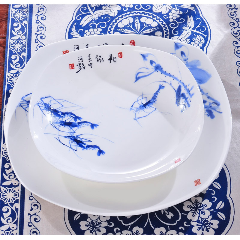 Red xin 56 head of jingdezhen ceramic tableware suit to use dishes Chinese porcelain tableware tableware ceramic bowl