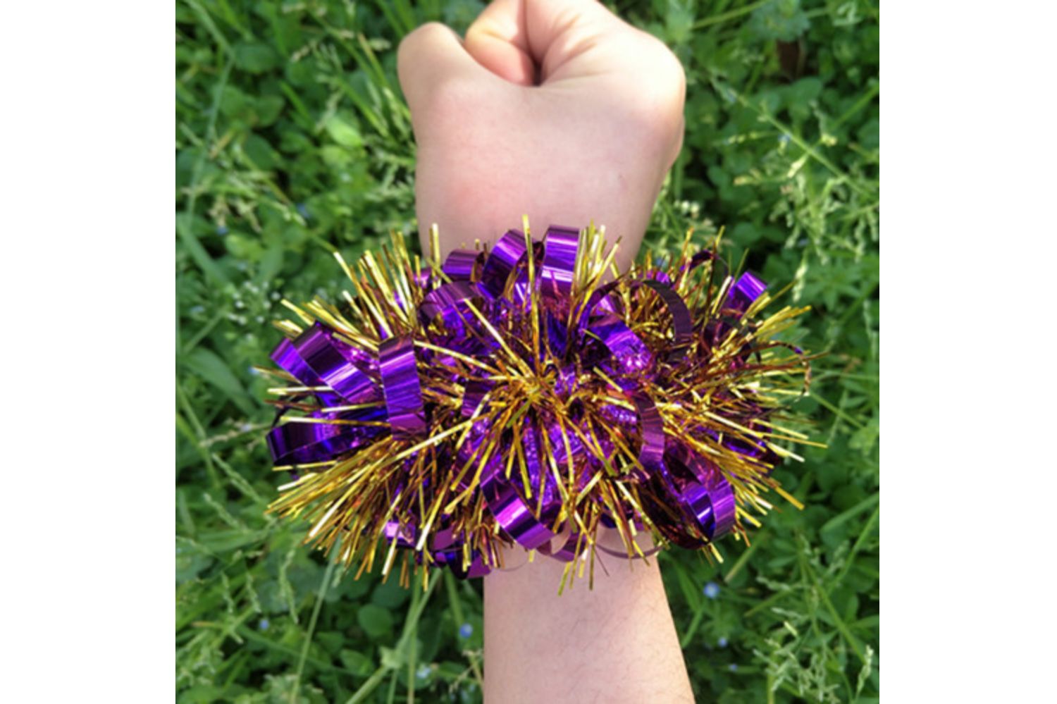 幼儿园舞蹈手腕花运动会手花表演出手花亮片皮筋手环花元旦手花