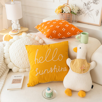 ins cuddle with pillow cute towel embroidered cloud dining room sofa leaning against pillow bedroom bedside Floating Window Cushions Girl Hearts Waist Pillow