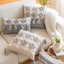 2022 Indian wind embroidery cluster suede pillow Nordic Morocco hand-flow Su living-room sofa cushions for holding pillows