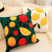 Nordic fruits Pillow Lemon Orange orange Fresh Ins lean back Pillow Minimalist Sofa Cushions Waist Pillow Holding Pillow Cover Without Core