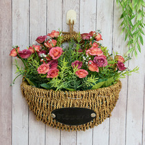 Wall-mounted flower pot Hanging wall-mounted wall-free perforated hanging basket species of green radish hanging wall-mounted flower pot Hanging wall-mounted flower pot