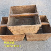 Old rice bucket nostalgic old object Michelite solid wood is nostalgic collection antique miscellaneous