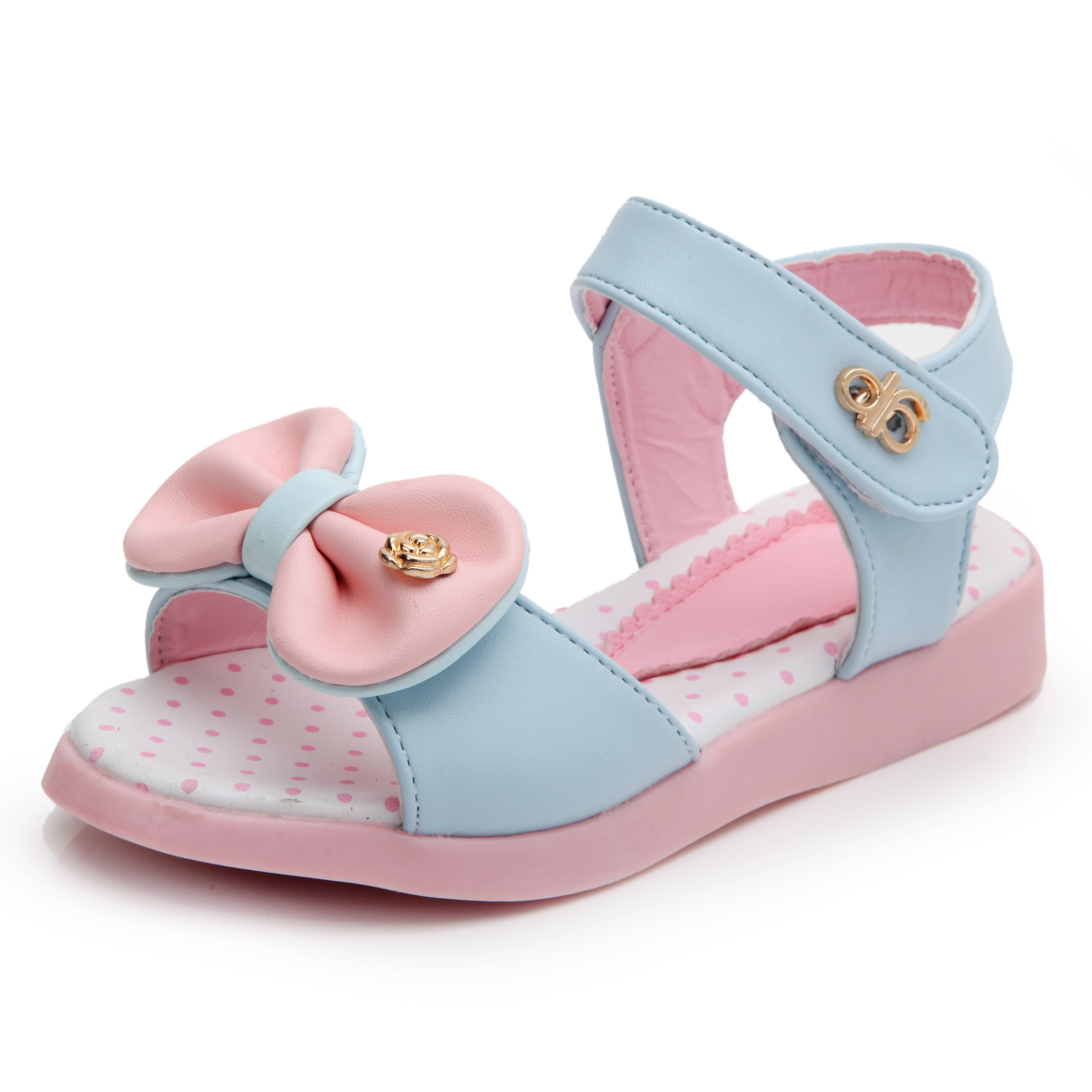 女童凉鞋夏季儿童沙滩鞋蝴蝶结公主鞋小中大童学生鞋软底凉鞋