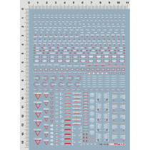 (EVO) MG 1: 100 RB02-04 HIQ style (Universal warning system) Special water sticker (red and white)