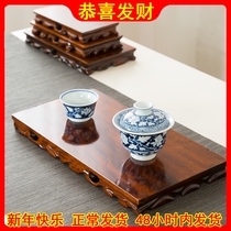 Rectangular solid wood root carving base of curved bronze antique tea plate crafts living room with wood solid roof