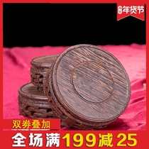 Chicken winged wood base wooden support round Buddha statue strange stone small vase flower pot crafts ornament base bracket solid wood quality