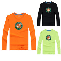 Long sleeve French open four Grand Slam tennis suit Culture Sports custom competition autumn and winter t-shirt jersey cotton cotton T-shirt